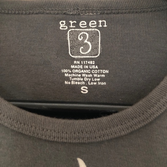 Green 3 Gray Holiday/Christmas Reindeer Top Small - Picture 3 of 5